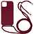 iPhone 12 Pro hoesje - Backcover - Koord - Softcase - Flexibel - TPU - Rood