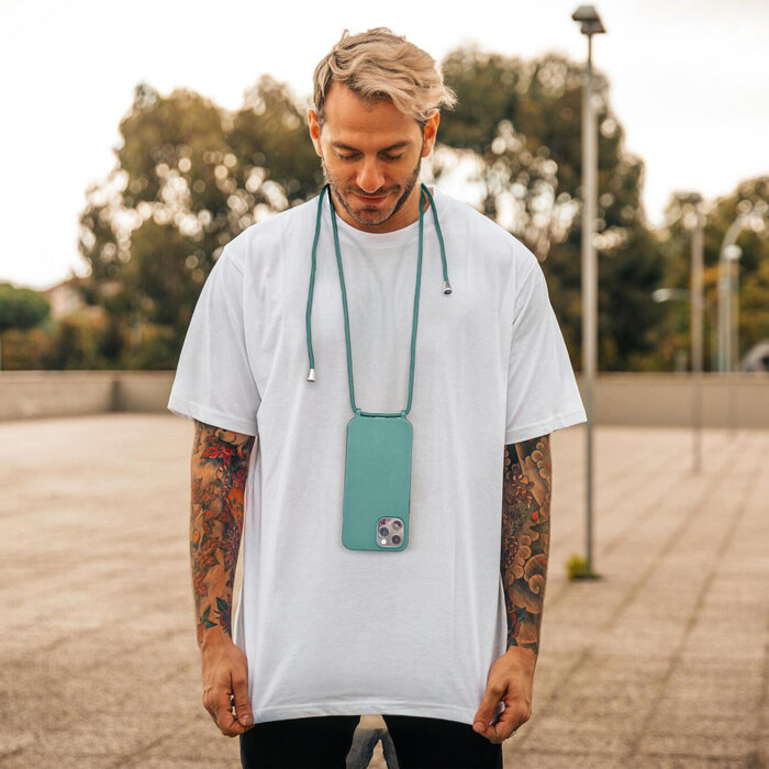 JVS Products iPhone 11 hoesje - Backcover - Koord - Softcase - Flexibel - TPU - Mintgroen