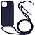 iPhone 14 hoesje - Backcover - Koord - Softcase - Flexibel - TPU - Paars