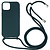 iPhone 15 Pro hoesje -  Backcover -  Koord -  Softcase -  Flexibel -  TPU -  Groen