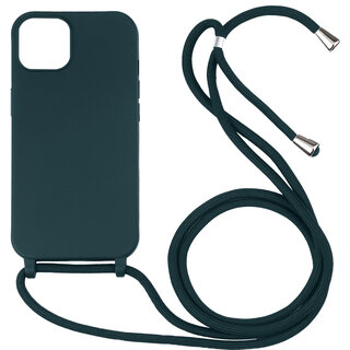 JVS Products iPhone 12 Mini hoesje - Backcover - Koord - Softcase - Flexibel - TPU - Groen
