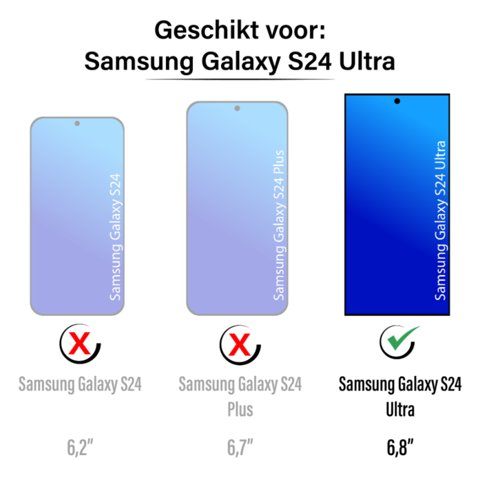 JVS Products Samsung Galaxy S24 Ultra hoesje - Bookcase - Pasjeshouder - Portemonnee - Kunstleer - Zwart