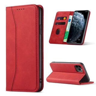 JVS Products OPPO Find X5 Lite hoesje - Bookcase - Pasjeshouder - Portemonnee - Kunstleer - Rood