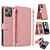 Samsung Galaxy S23 Plus hoesje - Bookcase - Pasjeshouder - Portemonnee - Rits - Kunstleer - Rose Goud