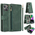 iPhone 13 hoesje - Bookcase - Pasjeshouder - Portemonnee - Rits - Kunstleer - Groen