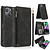 iPhone 14 hoesje - Bookcase - Pasjeshouder - Portemonnee - Rits - Kunstleer - Zwart