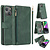 iPhone 14 hoesje - Bookcase - Pasjeshouder - Portemonnee - Rits - Kunstleer - Groen