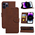 iPhone 14 Pro hoesje - Bookcase - Pasjeshouder - Portemonnee - Kunstleer - Bruin