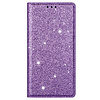 Samsung Galaxy A55 hoesje - Bookcase - Pasjeshouder - Portemonnee - Glitter - TPU - Paars