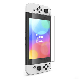 JVS Products Screenprotector geschikt voor Nintendo Switch OLED - Tempered Glass - 1 stuk - Transparant