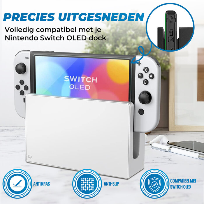 JVS Products Screenprotector geschikt voor Nintendo Switch OLED - Tempered Glass - 1 stuk - Transparant