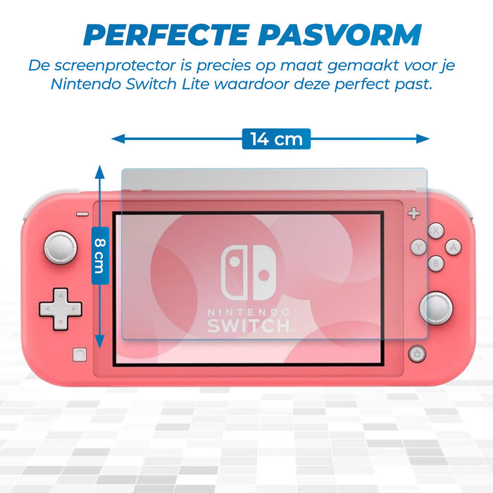JVS Products 2 Stuks - Tempered Glass Screenprotector Protection Kit geschikt voor de Nintendo Switch Lite - Screen Protector Set - Dual Pack
