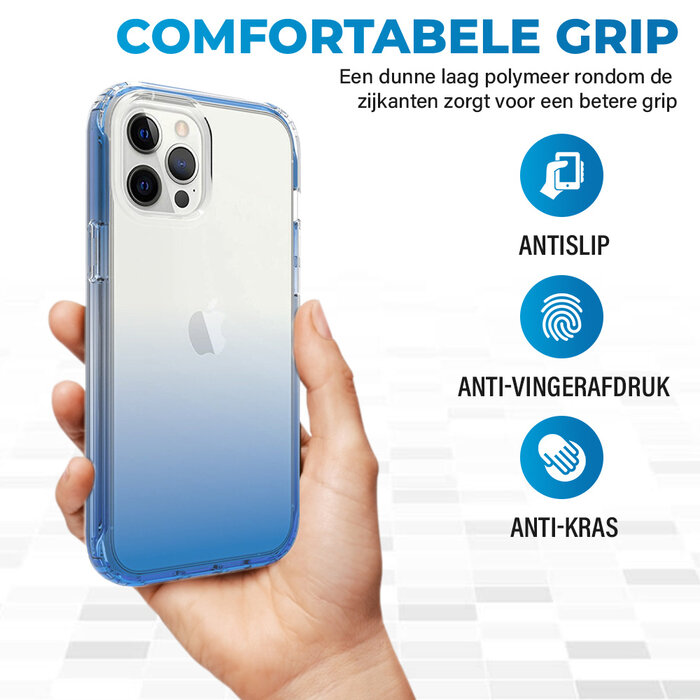 JVS Products iPhone 14 hoesje - Full body - 2 delig - Shockproof - Siliconen - TPU - Blauw