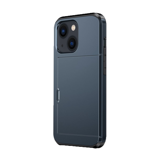 JVS Products iPhone 16 Plus hoesje - Backcover - Hardcase - Pasjeshouder - Portemonnee - Shockproof - TPU - Marineblauw
