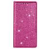 iPhone 16 hoesje - Bookcase - Pasjeshouder - Portemonnee - Glitter - TPU - Roze