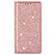 iPhone 16 Pro hoesje - Bookcase - Pasjeshouder - Portemonnee - Glitter - TPU - Rose Goud