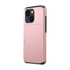 iPhone 16 Plus hoesje - Backcover - Hardcase - Pasjeshouder - Portemonnee - Shockproof - TPU - Rose Goud