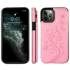 iPhone 16 Pro Max hoesje - Backcover - Pasjeshouder - Portemonnee - Bloemenprint - Kunstleer - Roze