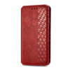 iPhone 16 hoesje - Bookcase - Pasjeshouder - Portemonnee - Diamantpatroon - Kunstleer - Rood