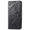 iPhone 16 hoesje - Bookcase - Pasjeshouder - Portemonnee - Vlinderpatroon - Kunstleer - Zwart