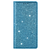 iPhone 16 Pro Max hoesje - Bookcase - Pasjeshouder - Portemonnee - Glitter - TPU - Blauw