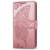 iPhone 16 hoesje - Bookcase - Pasjeshouder - Portemonnee - Vlinderpatroon - Kunstleer - Rose Goud