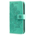 iPhone 16 hoesje - Bookcase - Pasjeshouder - Portemonnee - Bloemenprint - Kunstleer - Turquoise