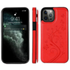 iPhone 16 Plus hoesje - Backcover - Pasjeshouder - Portemonnee - Bloemenprint - Kunstleer - Rood