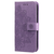 iPhone 16 hoesje - Bookcase - Pasjeshouder - Portemonnee - Bloemenprint - Kunstleer - Paars