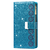 iPhone 16 Pro hoesje - Bookcase - Koord - Pasjeshouder - Portemonnee - Glitter - Bloemenpatroon - Kunstleer - Blauw