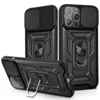 iPhone 16 hoesje - Backcover - Rugged Armor - Camerabescherming - Extra valbescherming - TPU - Zwart