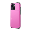 iPhone 16 Pro Max hoesje - Backcover - Hardcase - Pasjeshouder - Portemonnee - Shockproof - TPU - Roze