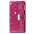 iPhone 16 Pro hoesje - Bookcase - Koord - Pasjeshouder - Portemonnee - Glitter - Bloemenpatroon - Kunstleer - Roze