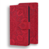 iPhone 16 hoesje - Bookcase - Pasjeshouder - Portemonnee - Mandalapatroon - Kunstleer - Rood