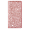 iPhone 16 hoesje - Bookcase - Pasjeshouder - Portemonnee - Glitter - TPU - Rose Goud