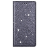 iPhone 16 Pro hoesje - Bookcase - Pasjeshouder - Portemonnee - Glitter - TPU - Grijs