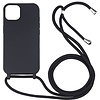 iPhone 16 Pro hoesje - Backcover - Koord - Softcase - Flexibel - TPU - Zwart