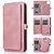 iPhone 16 Pro Max hoesje - Bookcase - Afneembaar 2 in 1 - Backcover - Pasjeshouder - Portemonnee - Kunstleer - Rose Goud