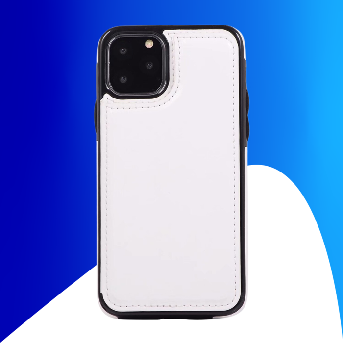 JVS Products iPhone 16 Pro hoesje - Backcover - Pasjeshouder - Portemonnee - Kunstleer - Wit