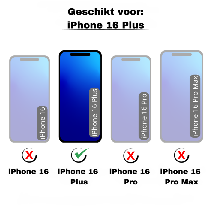 JVS Products iPhone 16 Plus hoesje - Backcover - Koord - Softcase - Flexibel - TPU - Oudroze