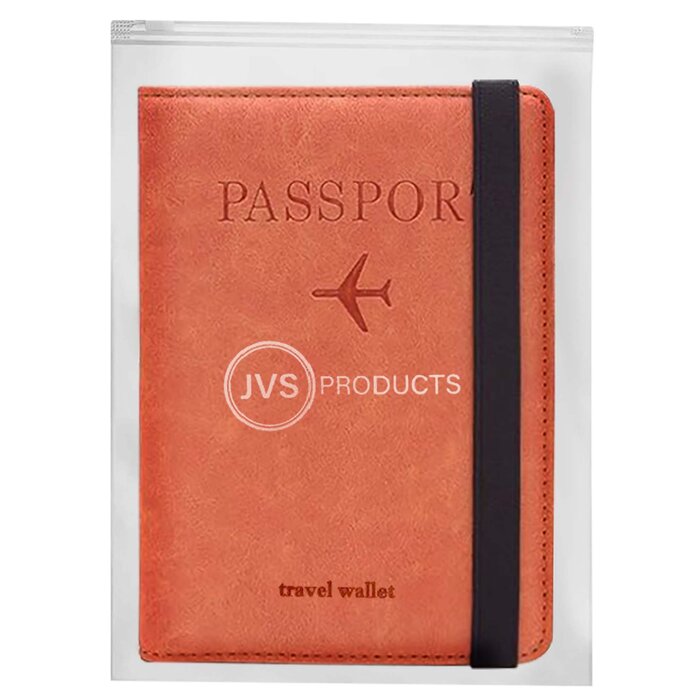 JVS Products Paspoort hoesje - Paspoorthouder - Paspoort cover - RFID - Kunstleer - Roze