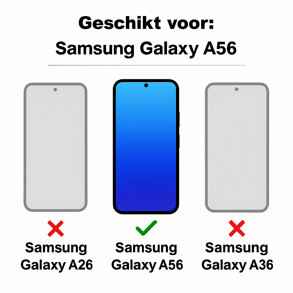 JVS Products Samsung Galaxy A56 hoesje - Bookcase - Pasjeshouder - Portemonnee - Kunstleer - Rood