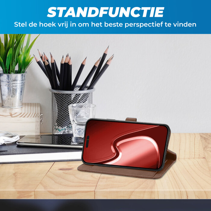 JVS Products Samsung Galaxy A26 hoesje - Bookcase - Koord - Pasjeshouder - Portemonnee - Bloemenpatroon - Kunstleer - Bruin