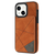 iPhone 16e hoesje - Backcover - Pasjeshouder - Portemonnee - Camerabescherming - Stijlvol patroon - TPU - Oranje