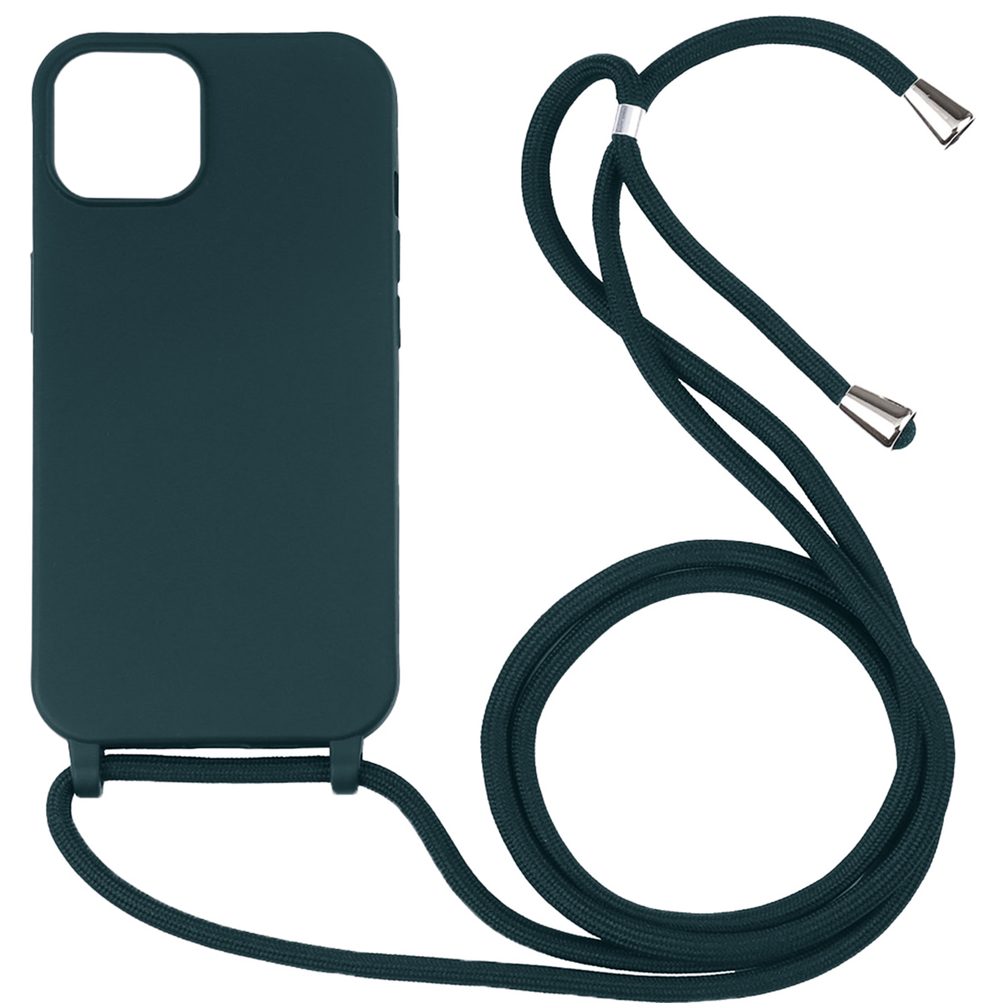 JVS Products iPhone 16e hoesje - Backcover - Koord - Softcase - Flexibel - TPU - Groen