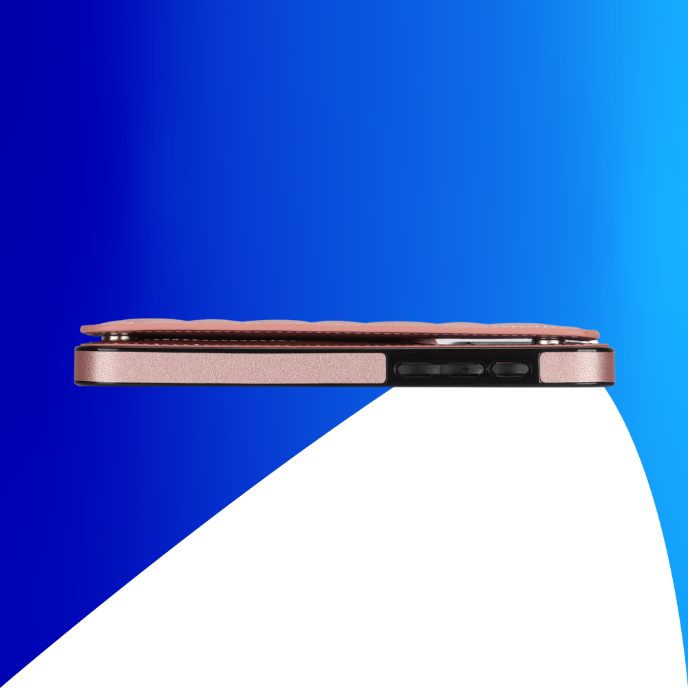 JVS Products iPhone 17 Pro Max hoesje - Backcover - Pasjeshouder - Kunstleer - Rose Goud