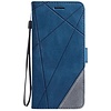 iPhone 17 Air hoesje - Bookcase - Pasjeshouder - Portemonnee - Patroon - Kunstleer - Blauw