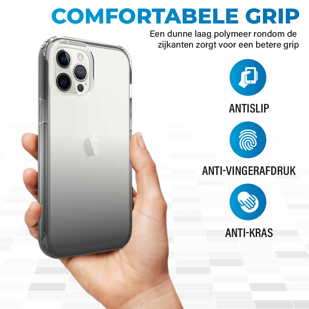 JVS Products iPhone 17 Pro hoesje -  Full body -  2 delig -  Shockproof -  Siliconen -  TPU -  Zwart