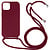 iPhone 17 Pro hoesje - Backcover - Koord - Softcase - Flexibel - TPU - Rood