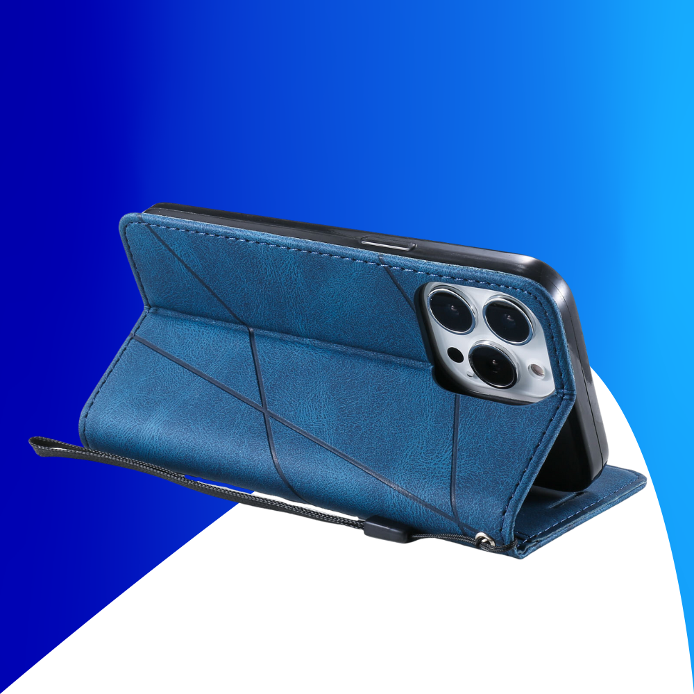 JVS Products Samsung Galaxy S26 hoesje - Bookcase - Pasjeshouder - Portemonnee - Patroon - Kunstleer - Blauw